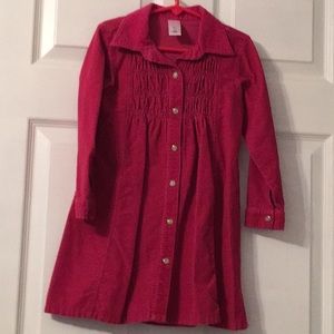Corduroy pink dress